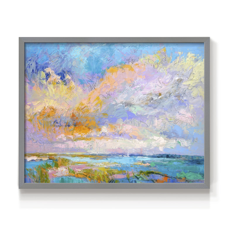 perfect Afternoon -Framed Print - Restickable, Gray, 16" H x 20" W