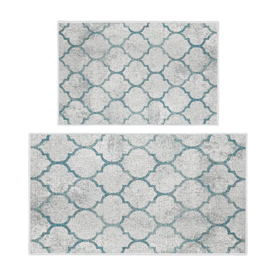 Devkran Geometric Non-Skid Kitchen Mat