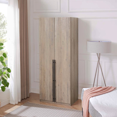 Armoire-penderie 32 "en gris rustique Lee