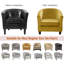Housse pour fauteuil de café en velours avec housses de coussin de boîte Devrick-87783244