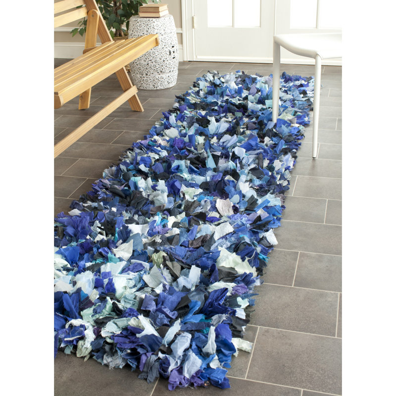 Tapis à poils longs Godsey, Tapis de couloir 2 pi 3 po x 11 pi