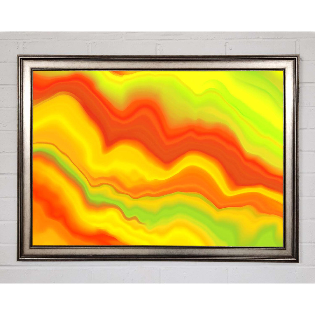 Gerahmtes Wandbild Paint Waves