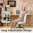 Tufted Button Double Layer Padding Faux Leather Swivel Office Chair-180711478