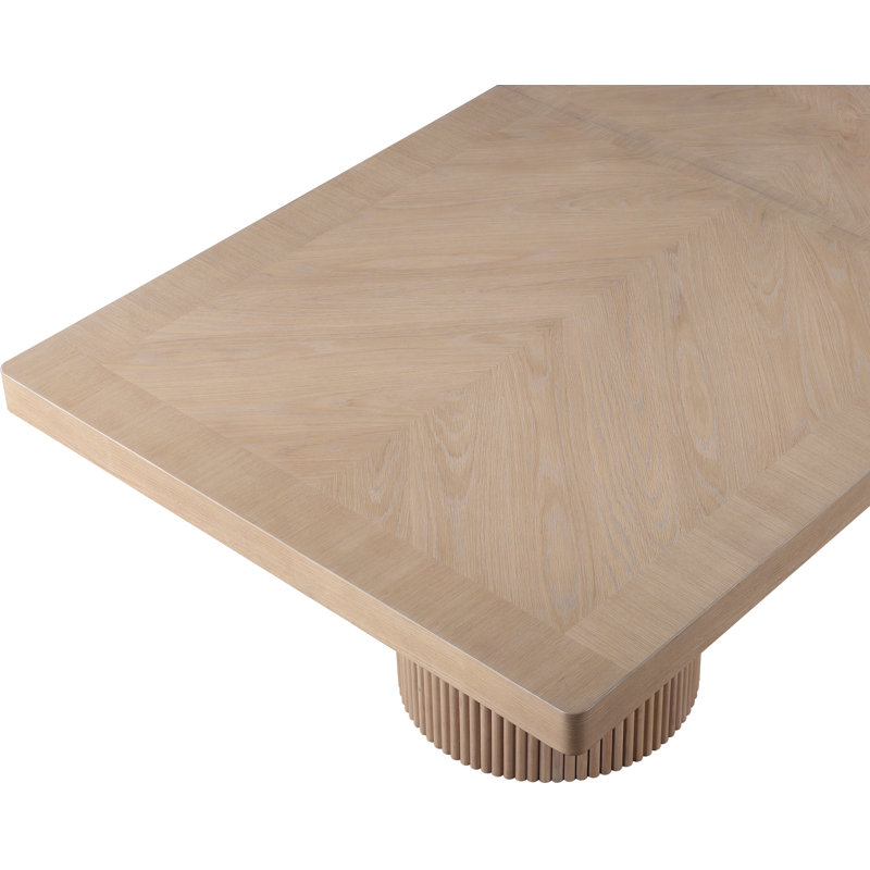 Table de salle à manger rectangulaire L 96 po x l 48 po Belinda, Chêne
