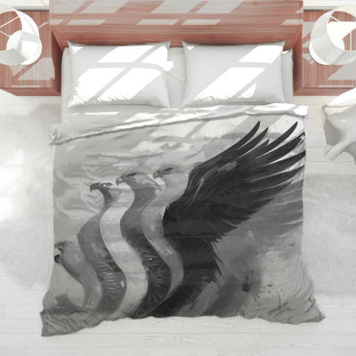 Édredon monochrome Eagles Illustration