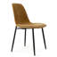 Ensemble de salle à manger rond 5 pièces Folmar l 35 "avec finition brillante et chaises en chenille-95092256