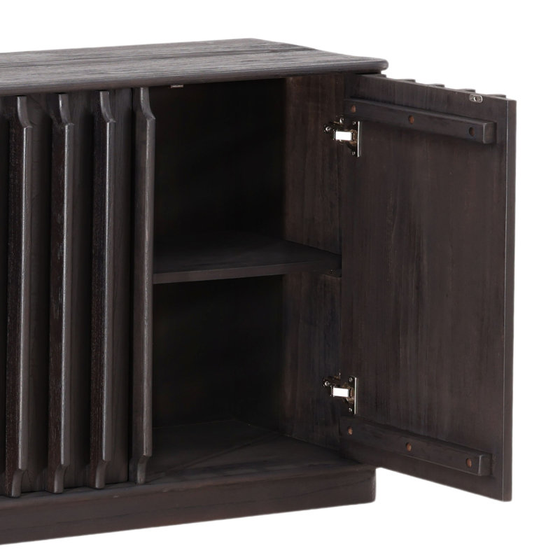 Urias 79" Wide Sideboard, Dark Brown