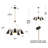 Dalisia 5 - Light Modern Wagon Wheel Black/Brass Chandelier