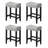 25.75" H Mid-Century Modern Saddle Stool Backless Upholstered Counter Stool with Wood Frame-1247161821