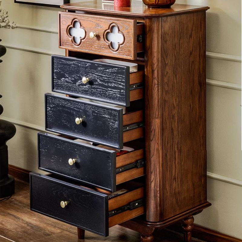 Solid Wood 5 -Drawer Accent Chest