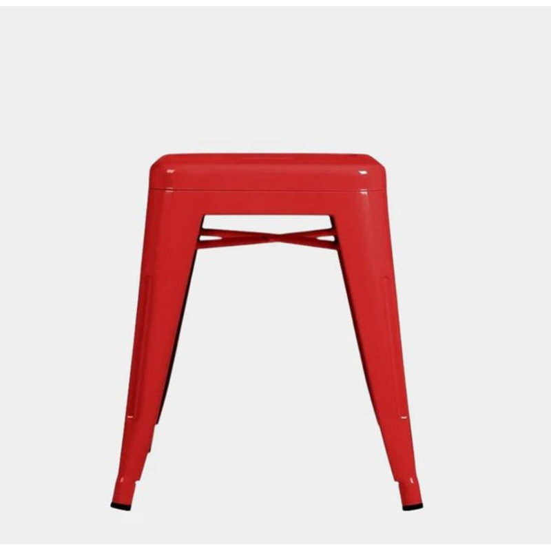Mini tabourets empilables en métal Duende, Rouge