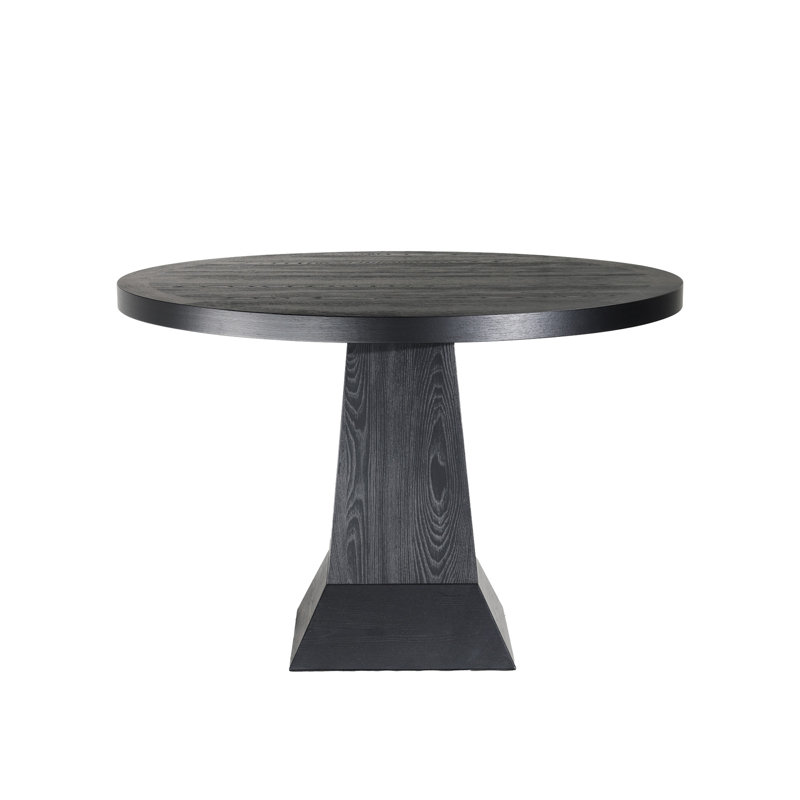 Leighton Round Pedestal Dining Table, Black