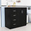 Meuble-lavabo simple autoportant moderne avec lavabo en céramique, rangement spacieux et portes à fermeture en douceur-865727128