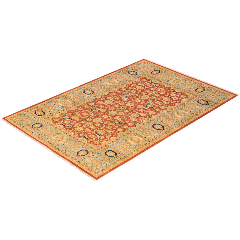 Classic One-of-a-Kind 6' 2" x 9' 2" Hand Knotted Area Rug