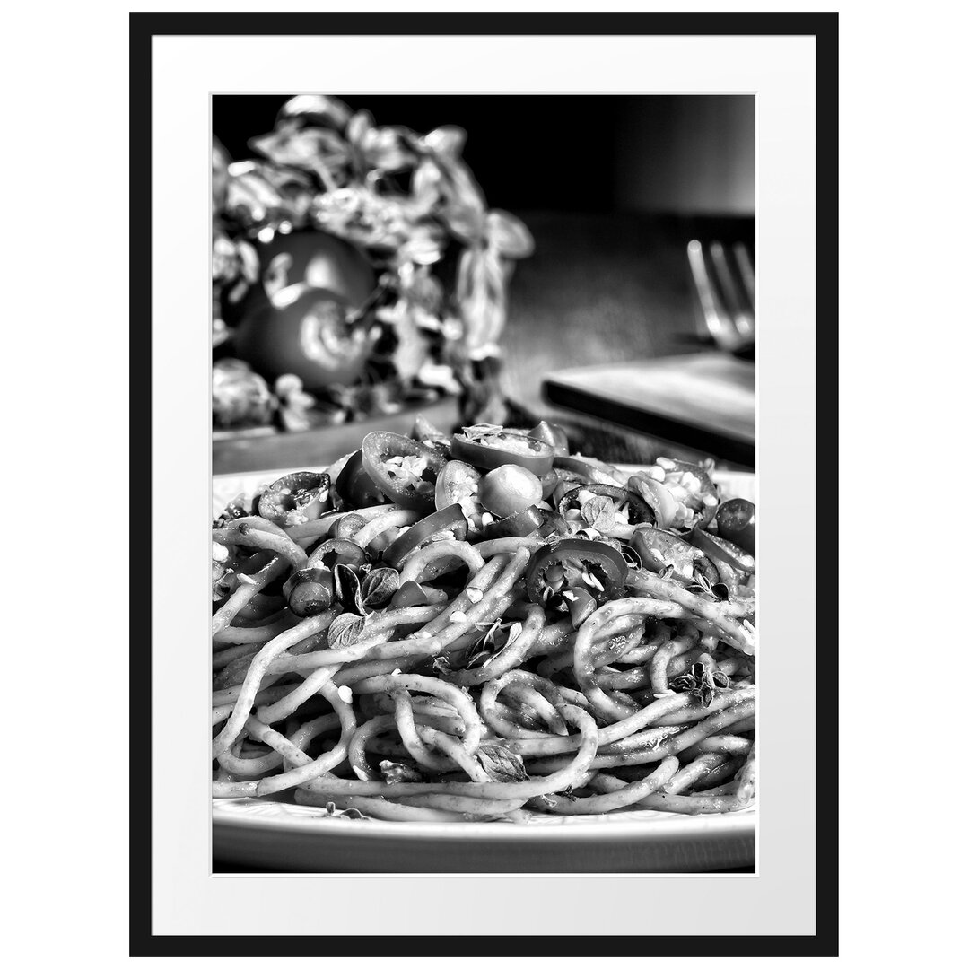 Gerahmtes Poster Leckere Spaghetti Italia