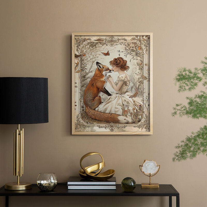 «WOMEN Series CDIX», reproduction encadrée - bois massif, Naturel, H 21 po x l 17 po