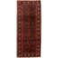 Tapis de couloir en laine noué à la main des années 1980 de conception unique 3 pi 11 po x 9 pi 5 po Tapis décoratif rouge