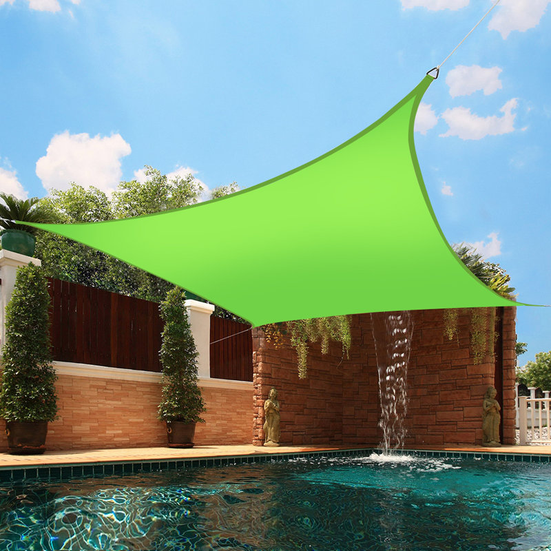 Duey 3m x 3m Square Shade Sail, Light Green