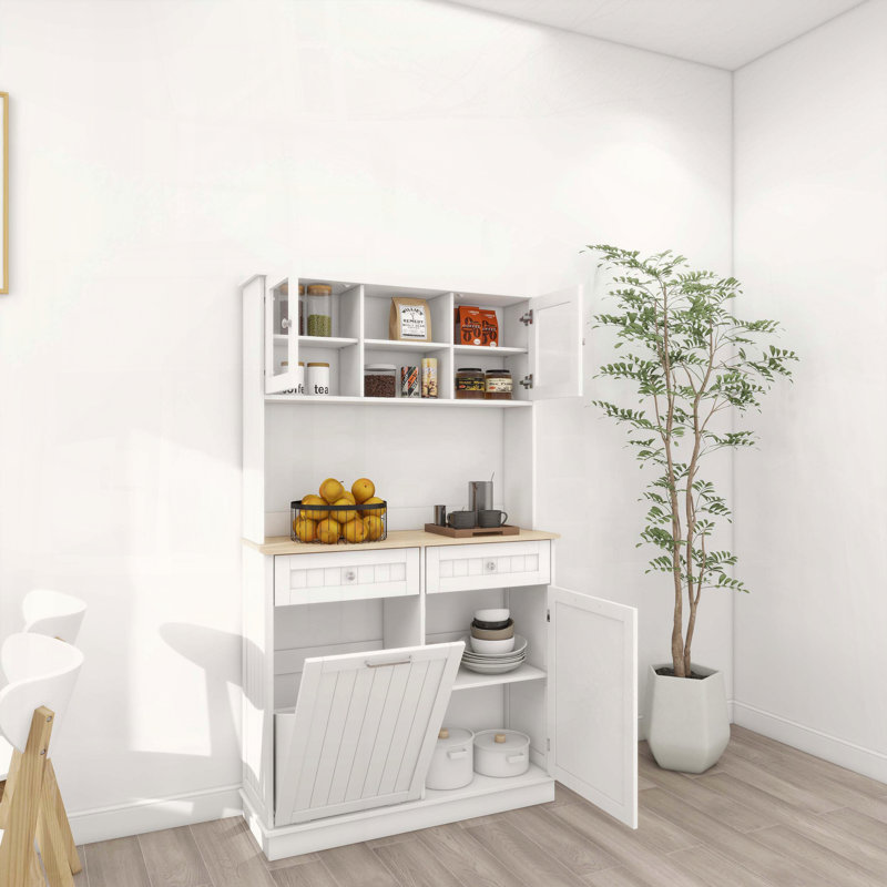 Tall Trash Can Storage Cabinet