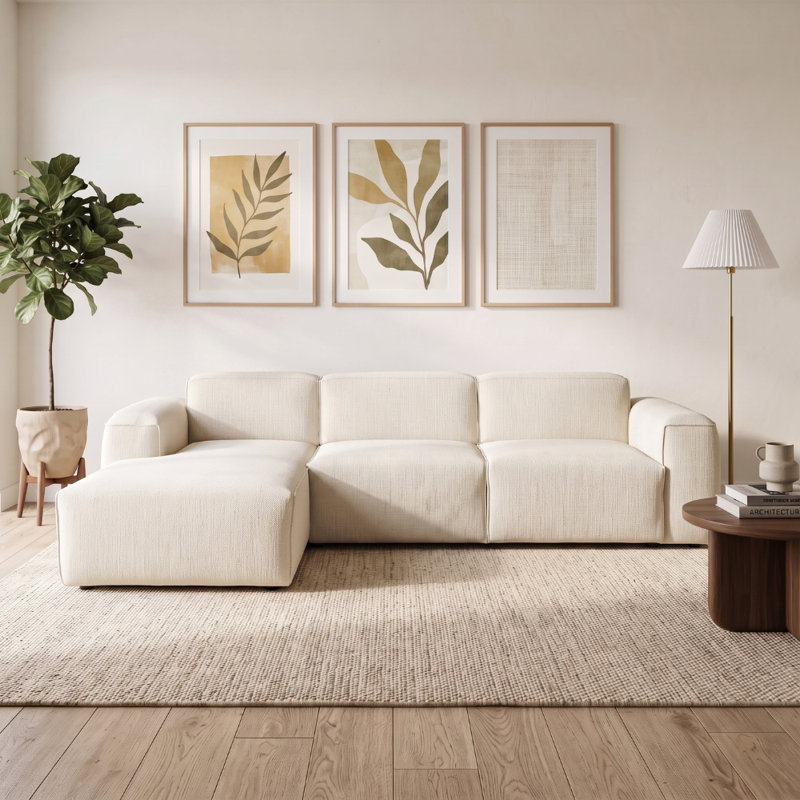 Romunda 3 Seater Sofa Bed, Left Hand Facing