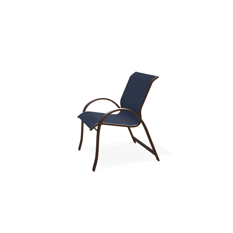 Aruba Stacking Patio Dining Armchair, Kona