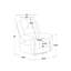 Fauteuil inclinable électrique en similicuir de 35,25 po de largeur-241159538