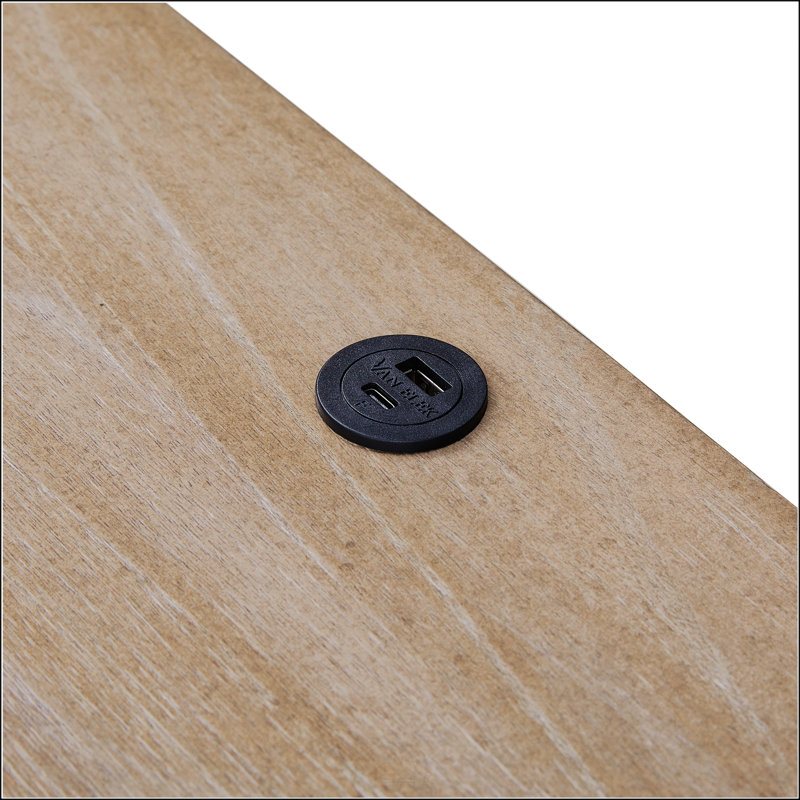 Petite table de chevet Mindi Veneer, Sable