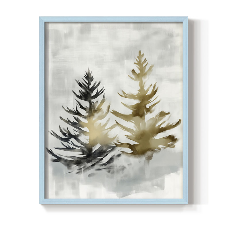 Reproduction encadrée - bois massif, H 15 po x l 12 po, Bleu