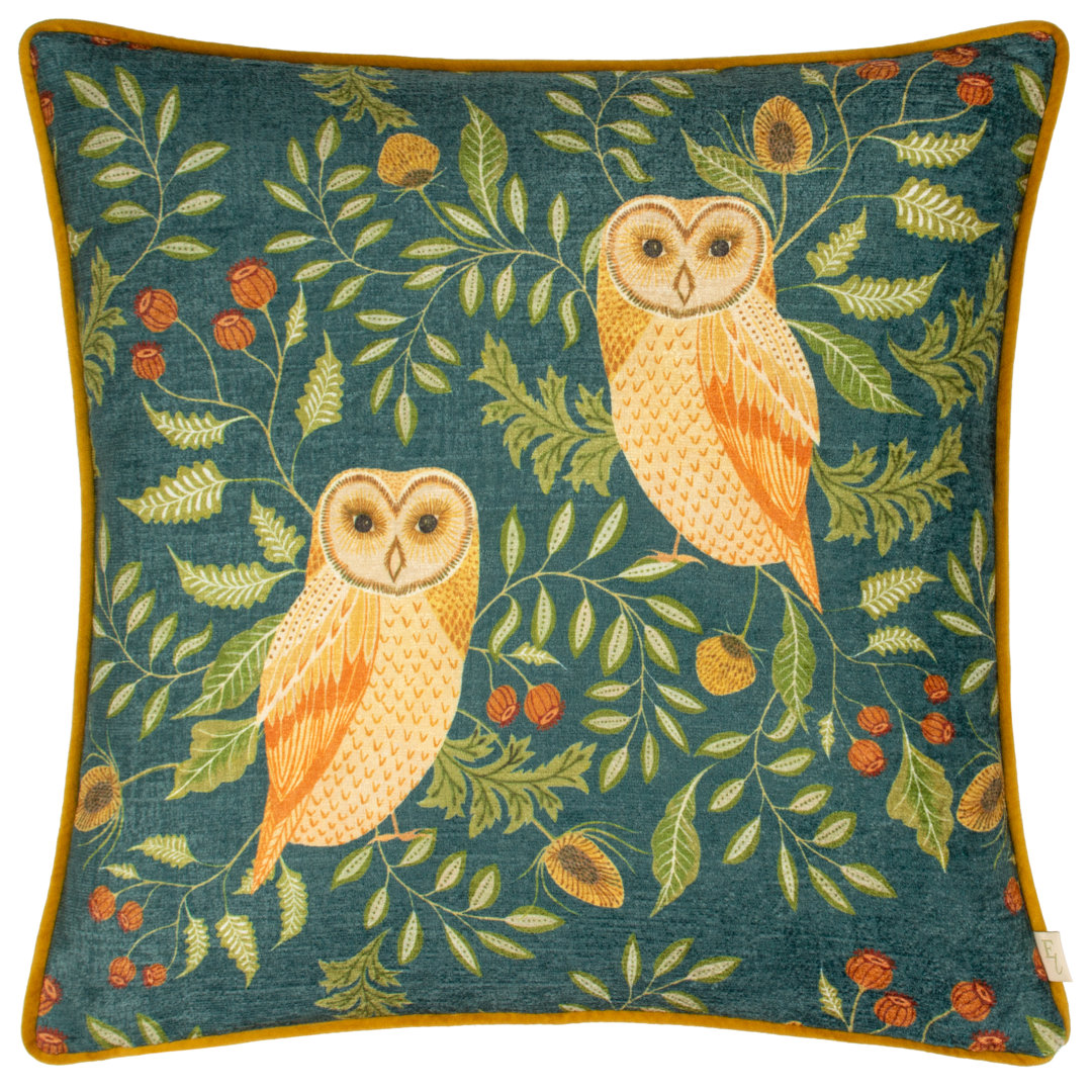 Hawthorn Hawthorn Owl Floral Square Scatter Cushion Cushion Covers
