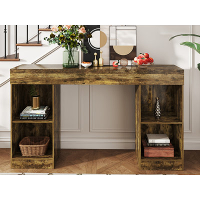 55"" Wood Console Table with Storage Cabinet,Narrow Entryway Table for Living Room,Foyer -  Millwood Pines, A4CDCBA2360D4682906D4ED5A7A60EAA