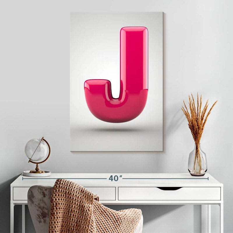 Keiri Glossy Letter J, 30" H x 20" W