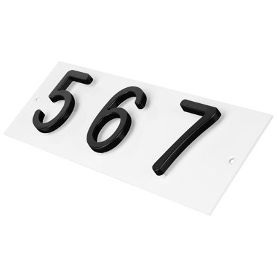 Royal Shade Floating Horizontal Aluminum Address Plaque – Customized 3-Digit