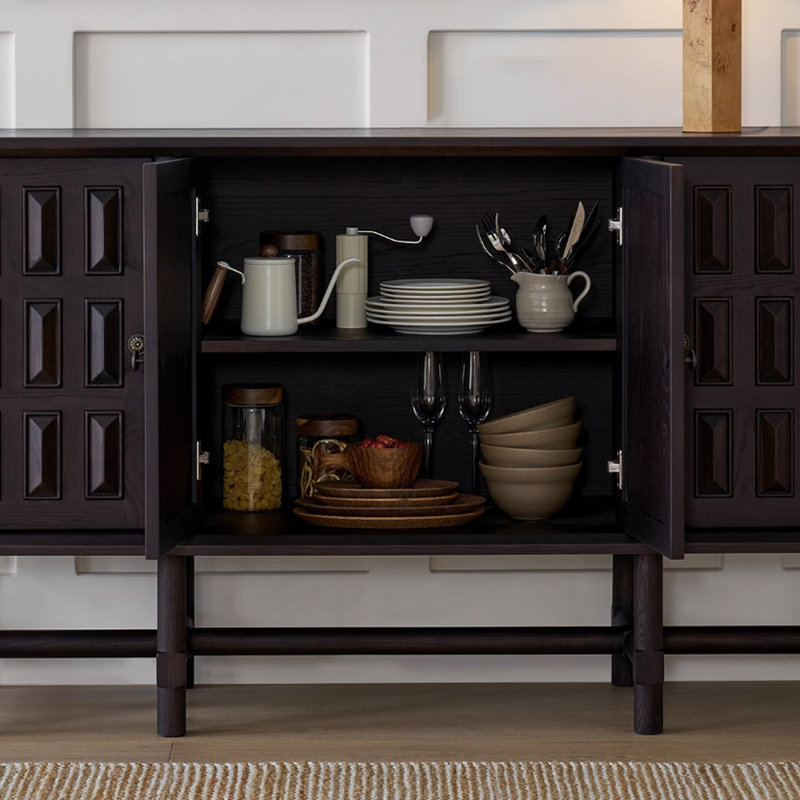 Buffet multi-fonctions en bois massif French French, Naturel