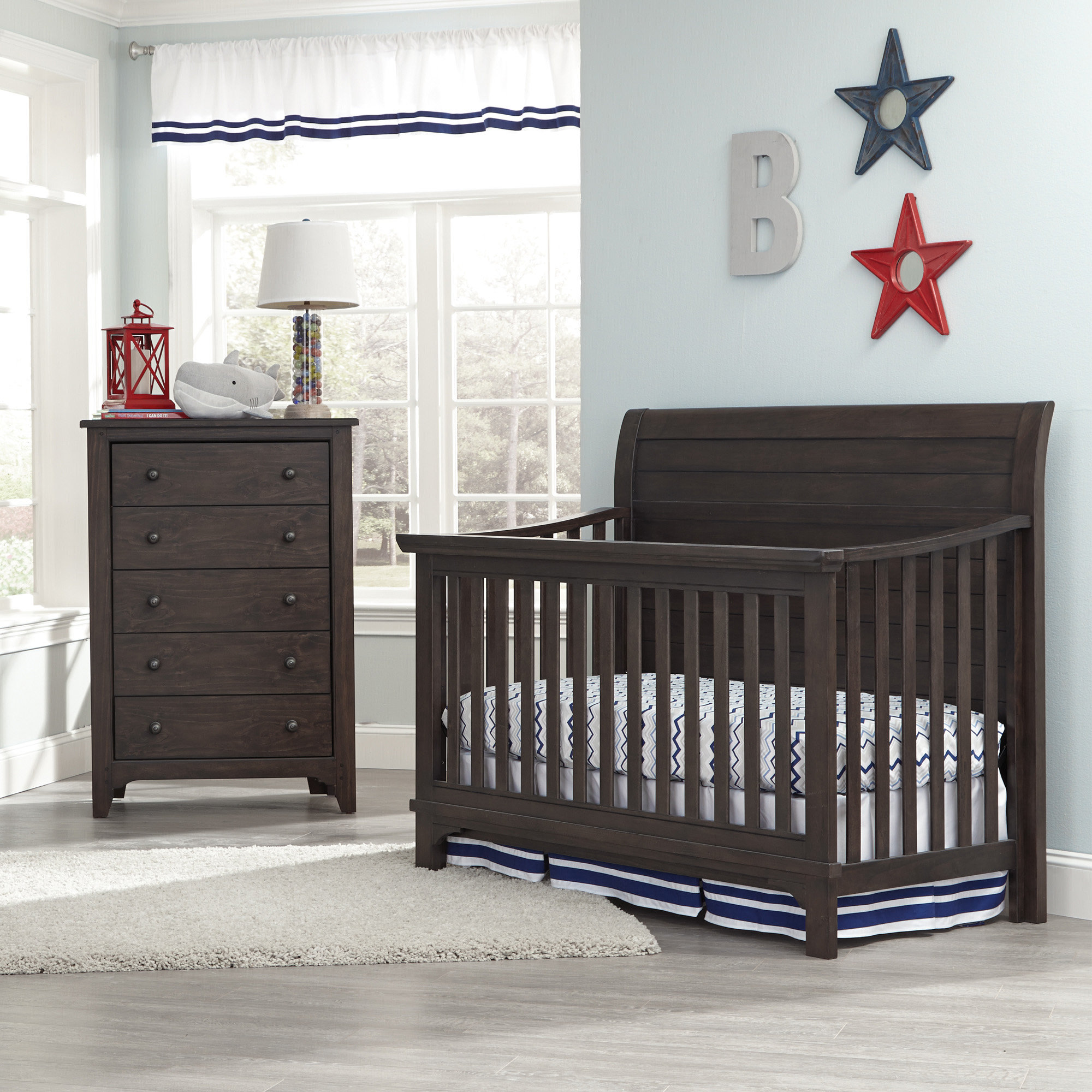 Mabank 3 -in-1 Convertible Crib, River Rock Brown