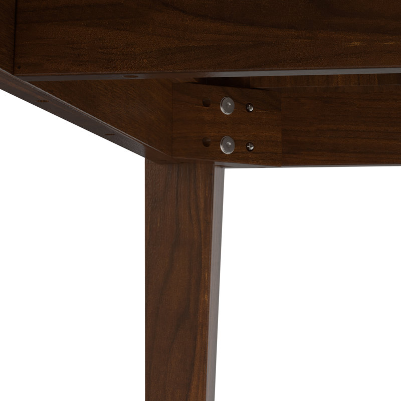 Colby Walnut Solid Wood Rectangular Dining Table for Six