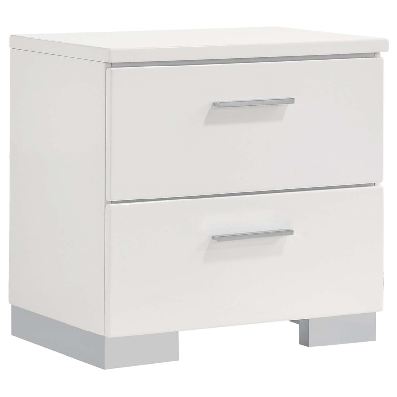 Dulcey High Gloss 2-drawer Nightstand