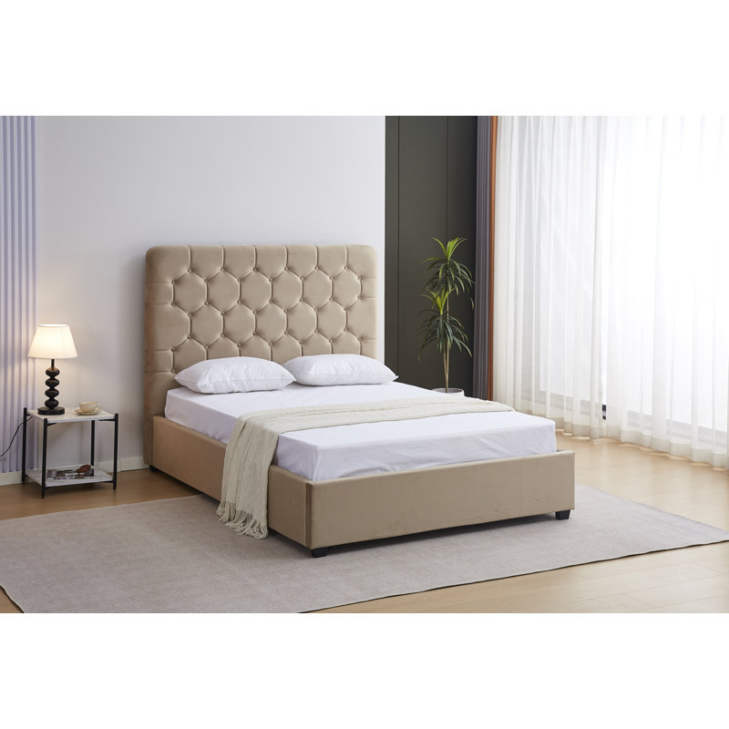 Madison Bedframe, Kingsize (5'), Tan