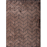 Rapture Dark Brown Chevron Luxury Area Rug