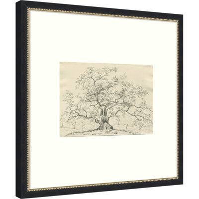 «Cannock Chas Pen» et dessin au crayon par English School, reproduction d'art encadrée sur bois