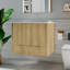 Ensemble de meuble-lavabo moderne avec lavabo Mid-Century-596146558