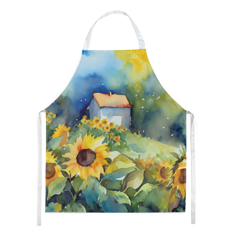 Tournesols en tablier aquarelle