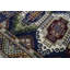 Wool Oriental Area Rug in Blue/Cream/Wine/Green
