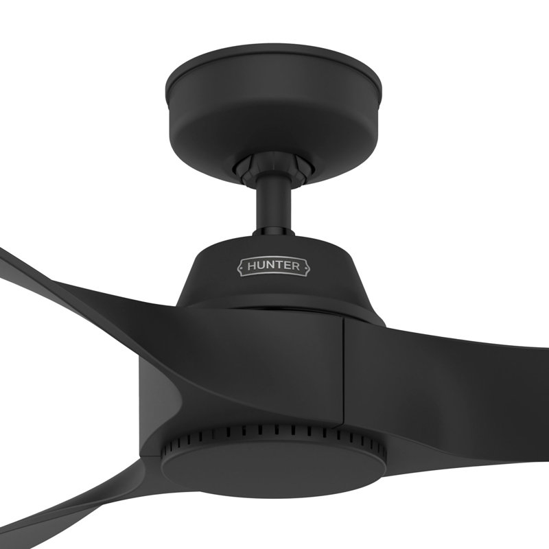 60 inch Mosley ENERGY STAR® Damp Rated Ceiling Fan and Wall Control, Black, Matte Black