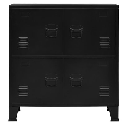 Melike vidaXL Storage Chest, Metal Storage Cabinet, Metal Handle