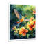 Colibri vert-orange en vol II - Tableau encadré-928943028-941684710
