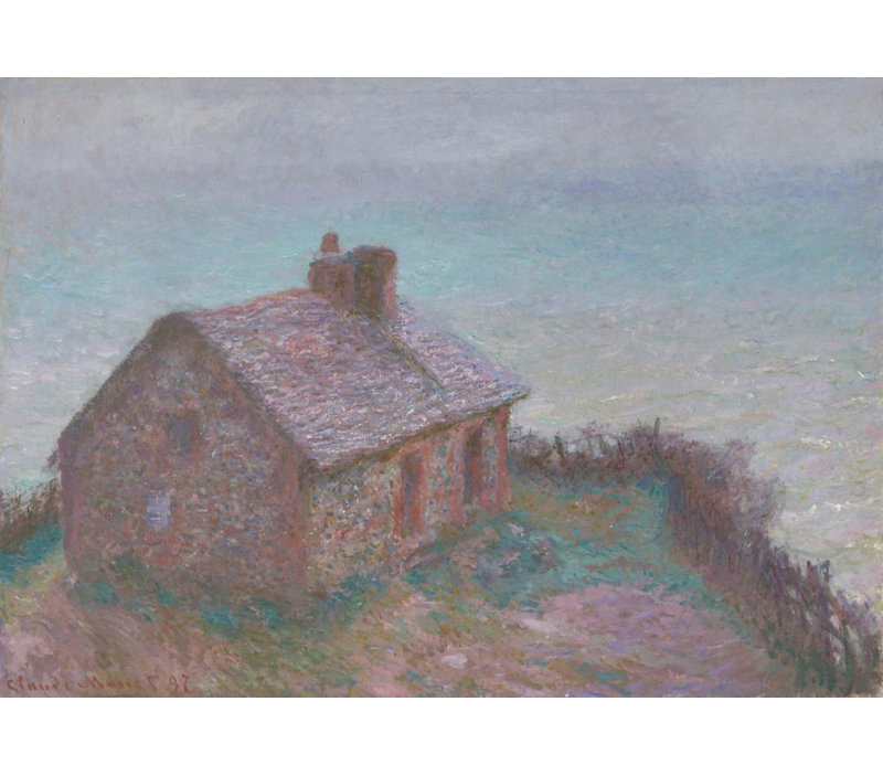 "La maison des douanes à Varengeville" par Claude Monet - Toile tendue avec châssis, H 24 po x l 17 po