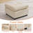 Chenille Tufted Ottoman - Square Accent Stool-637347689