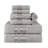 Larissa Cotton Medium Weight Geometric Border 8 Piece Assorted Towel Set-65629922