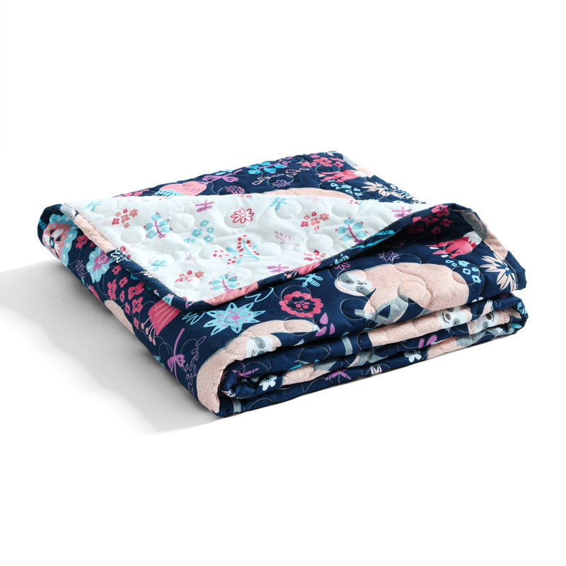 Hygge Sloth Sloth Throw, Navy