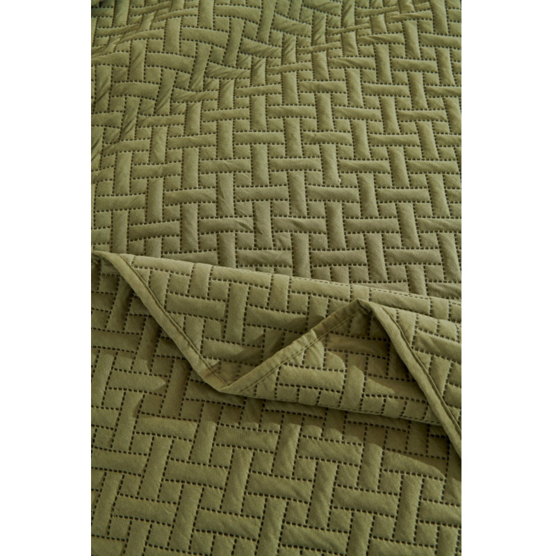 Jade Modern & Contemporary Geometric Shapes Coverlet, King Coverlet/Bedspread + 2 King Shams